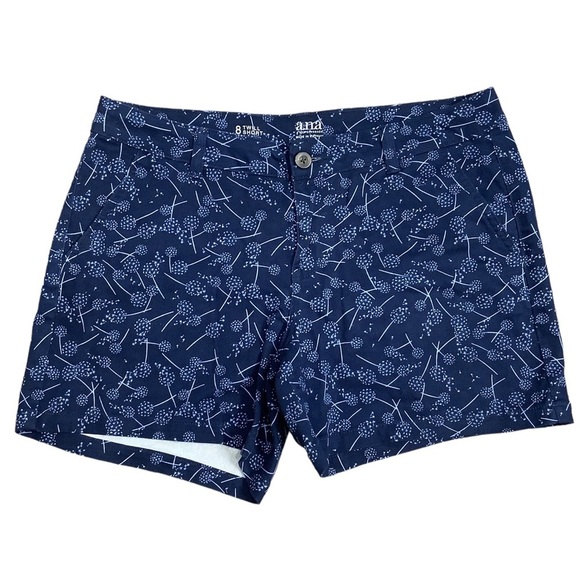 Women's a.n.a JCP 8 M Medium Shorts Navy Blue Chino Khakis Twill Stretch NWOT - Picture 3 of 8